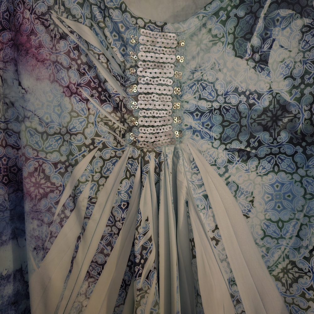 Chic Multicolor Women's Blouse - Picture 3 of 5